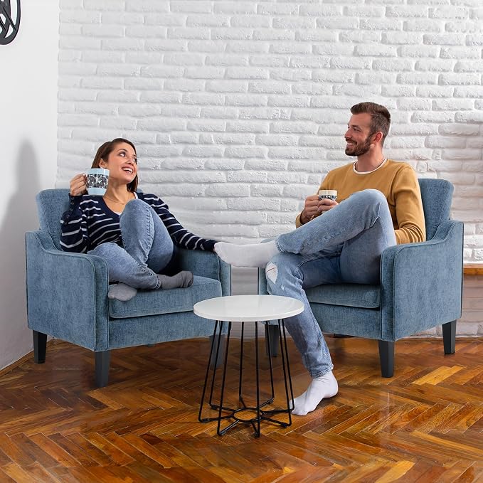 VINGLI Mid Century Modern Accent Chair Set of 2, Waiting Room - Image 9