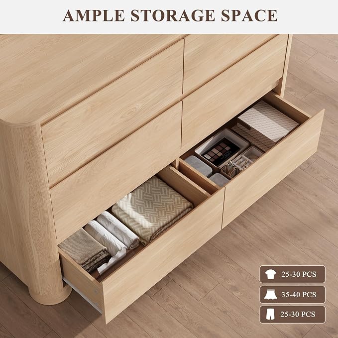 YANSNWO Modern Minimalist Dresser and Nightstand Sets 3 Piece Bedroom Set - Image 5