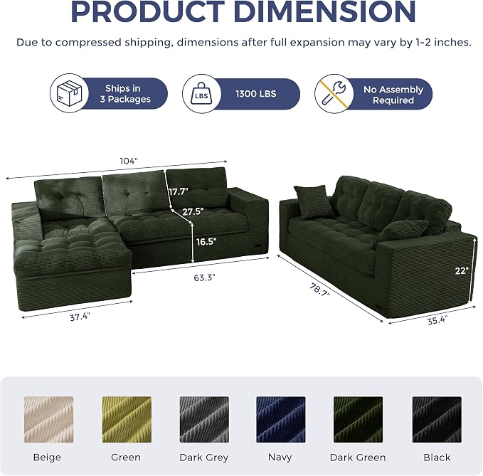 MAXYOYO Modular Sectional Sofa - Image 2