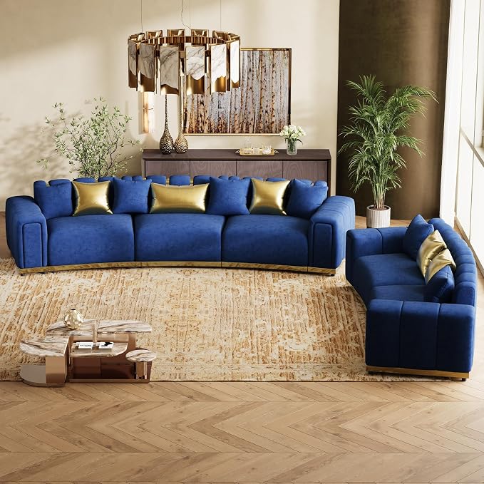 104" Oversized Velvet Chesterfield Couch - Image 8