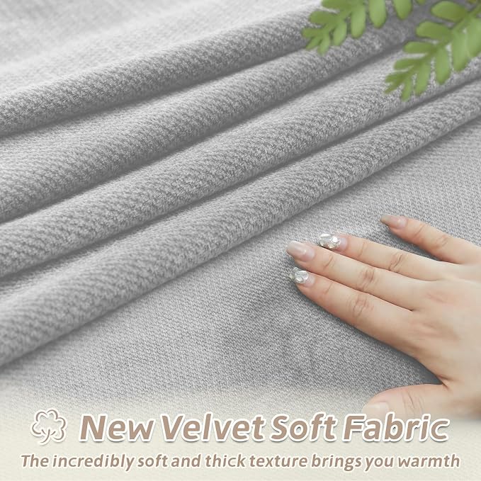 Arfntevss Sectional Recliner Couch Covers Velvet Washable Corner Sectional Sofa - Image 3
