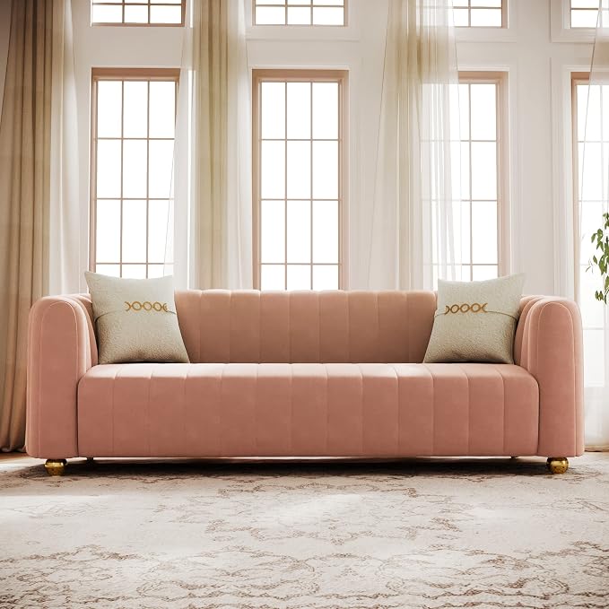 KEAI 83.46" Velvet Couch for Living Room Large Modern Sofa - Image 9