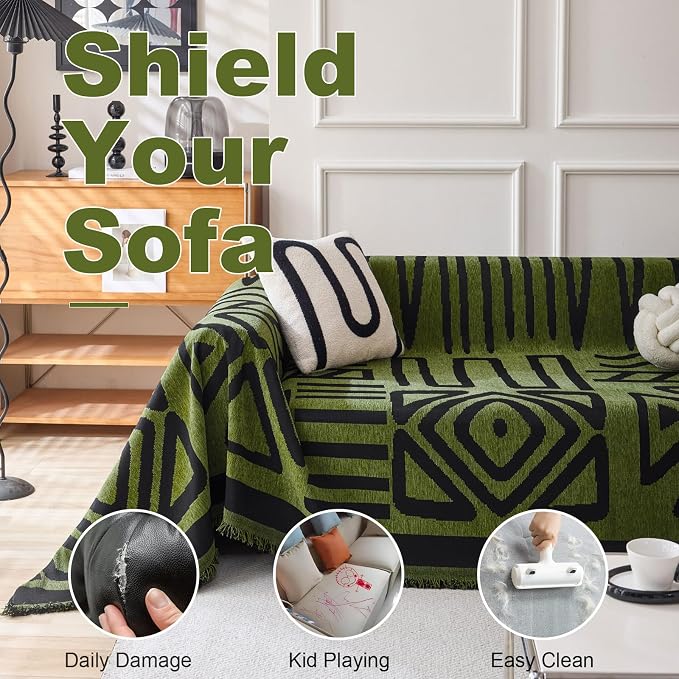 VClife Boho Couch Covers for Dog, Extra Large Sofa Covers for Sectional Couch - Image 7