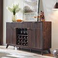 OKD Fluted Wine Bar Cabinet, 3 Drawers, 4 Glass Holders & 12 Wine Racks by OKD