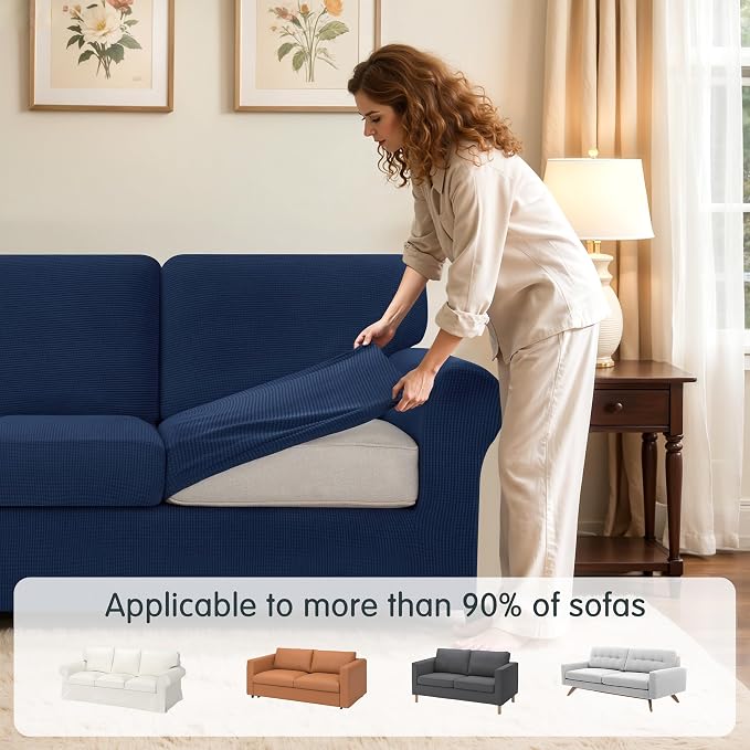 SUBRTEX 5 Pieces Stretch Sofa Slipcover Sets Couch Cover Sets Backrest Cushion - Image 4