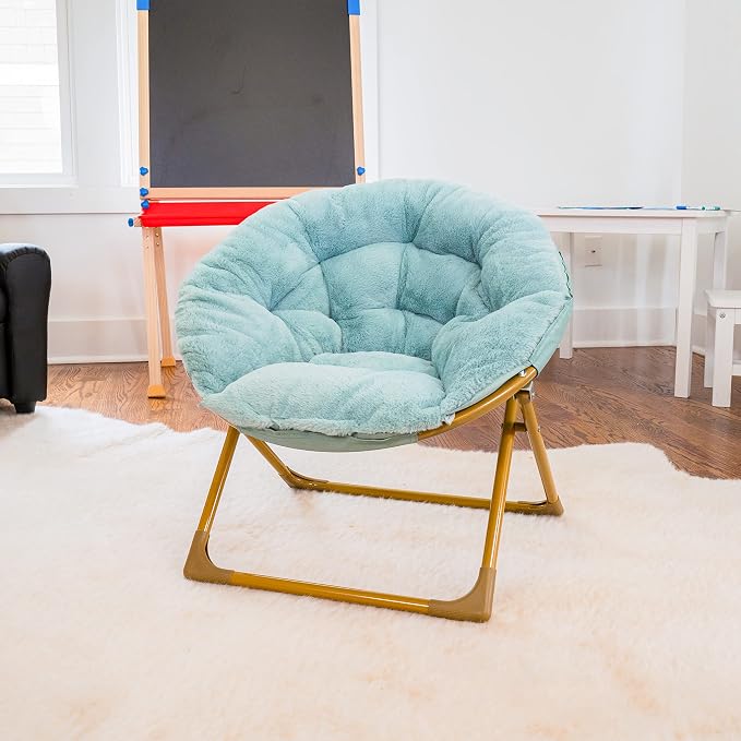 Flash Furniture Gwen Kids Cozy Mini Folding Saucer Chair - Image 5