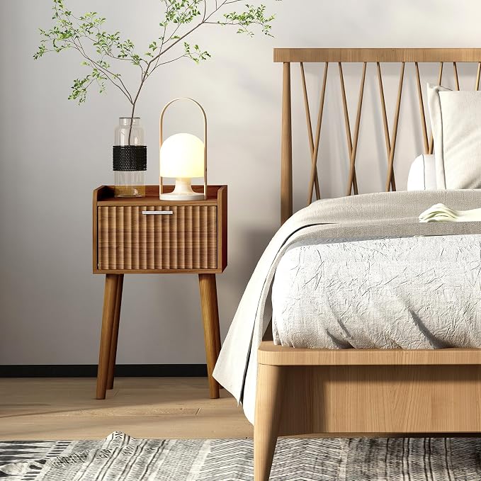LAATOOREE Small Nightstands Set of 2, Side End Table, Bedside Table - Image 2