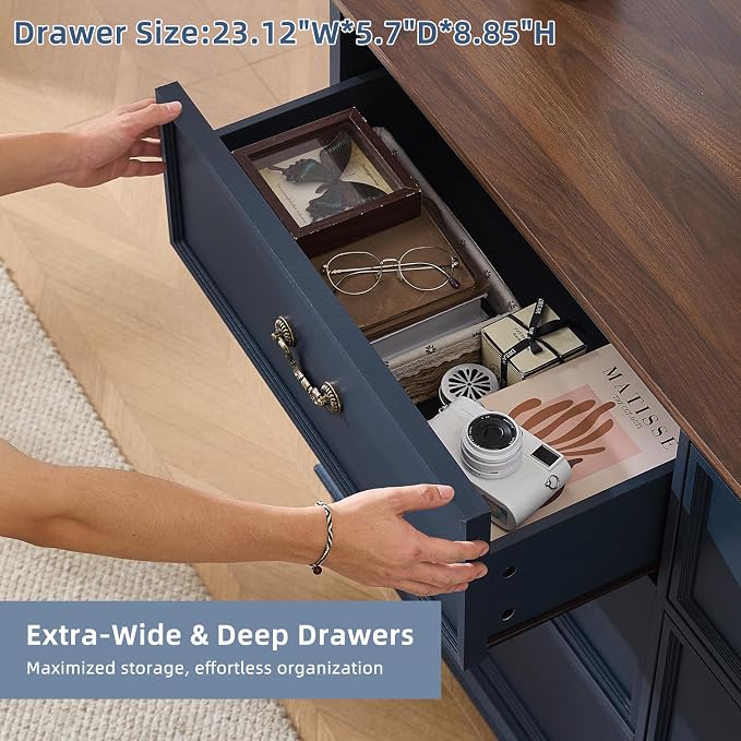 Joaxswe Farmhouse 6 Drawers Dresser - Image 5