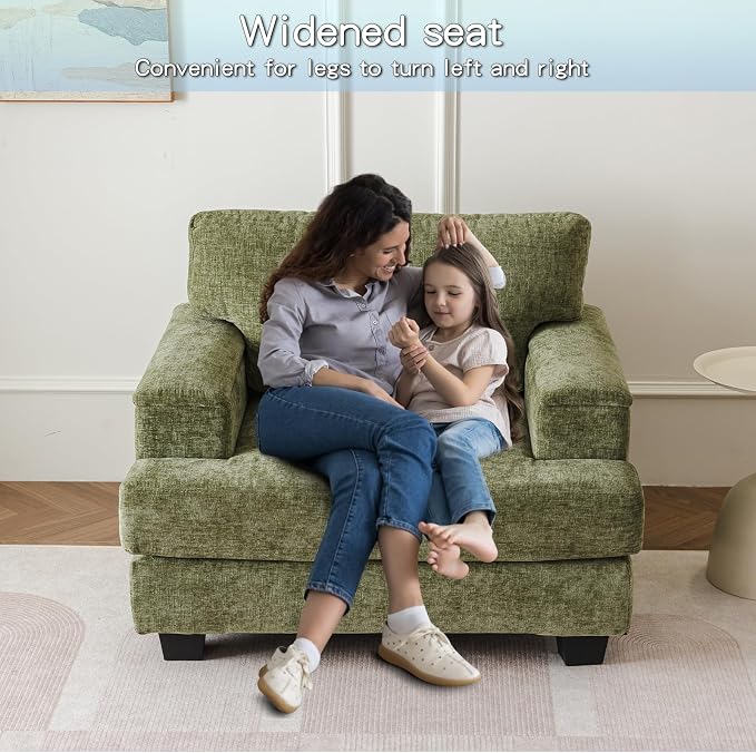 Oversized Accent Chair with Armrest Organizer, Comfy Living Room Chairs with - Image 3