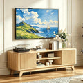 VINGLI 58.6" TV Stand for 70 Inch TV, Mid Century Entertainment Center by VINGLI