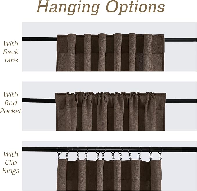RYB HOME Natural Linen Sheer Curtains 96 inches Long - Image 5
