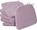 AAAAAcessories D-Shaped Chair Cushions, Machine-Washable Cover, Pinstripe Red by AAAAAcessories