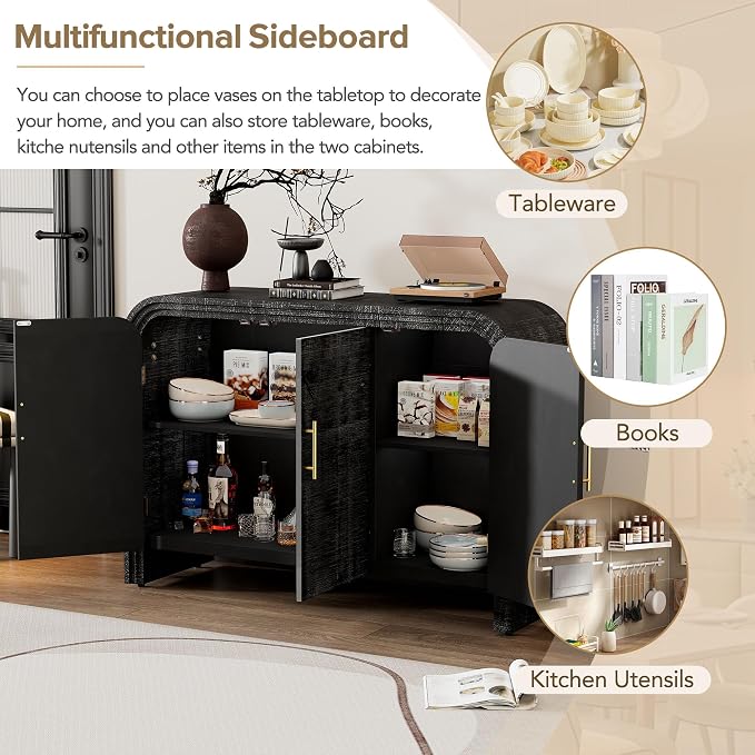 Retro Minimalist Curved Sideboard - Image 6