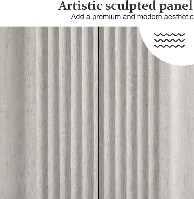 Brafab Buffet Cabinet, 31.5" Modern Farmhouse Accent Sideboard Cabinet - Image 3