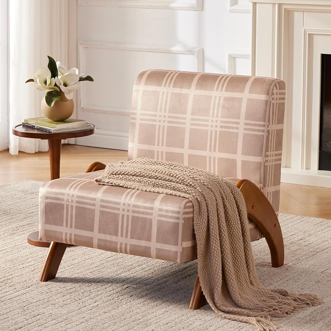 Oversized Accent Chair, upholstered armless mid Century Modern Living Room Chair - Image 4