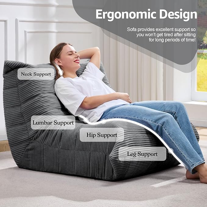 Bean Bag Chairs for Adults Giant Bean Bag Chair Memory Foam BeanBag Chair Bean - Image 5