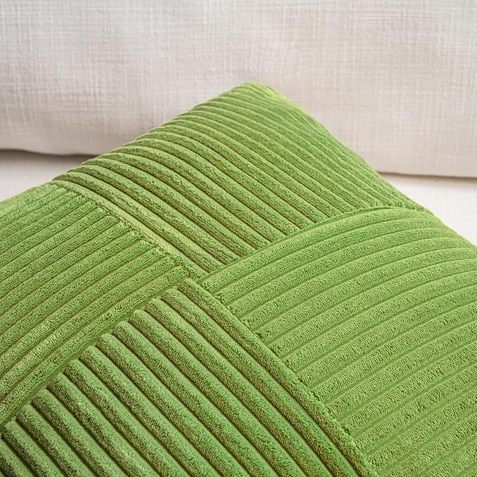 Fancy Homi Set of 2 Lime Green Lumbar Decorative Throw Pillow Covers 14x24 Inch - Image 3