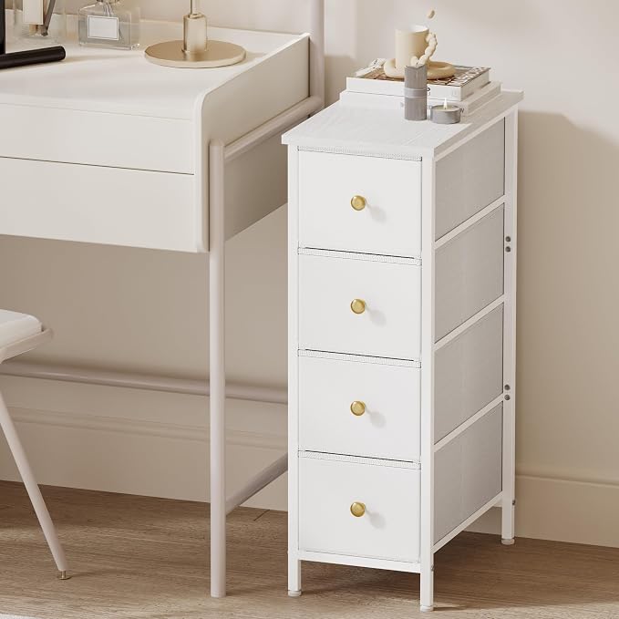 Fixwal Narrow Storage Cabinet, Narrow Nightstand Dresser by Fixwal