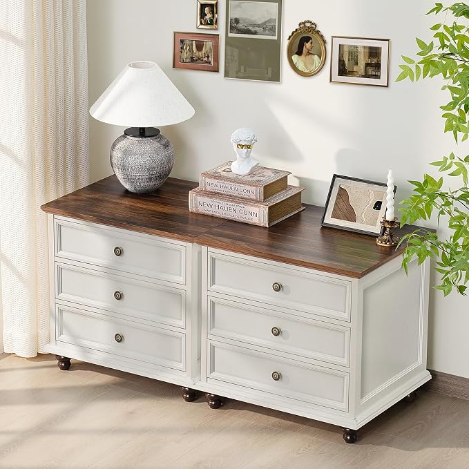Joaxswe 24" Wide Farmhouse Night Stand Set of 2, Large End Table - Image 8