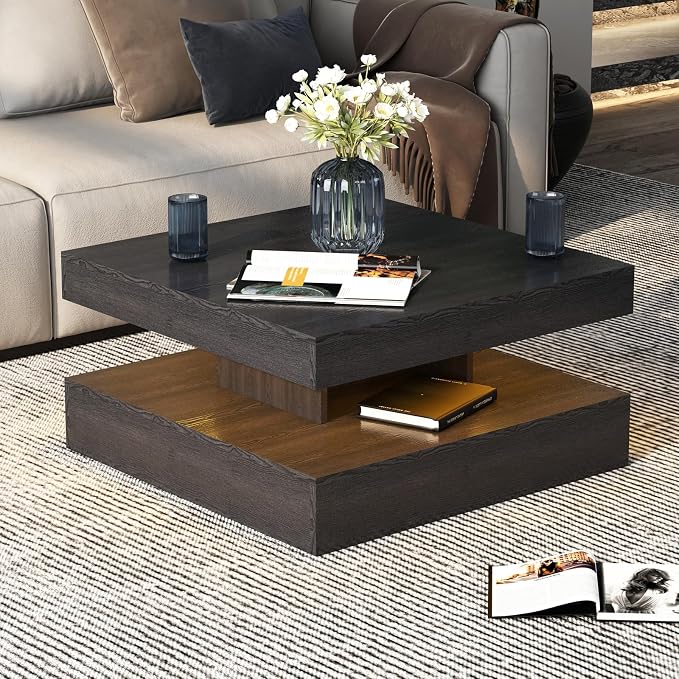HedoAjim Black Led Coffee Table by HedoAjim