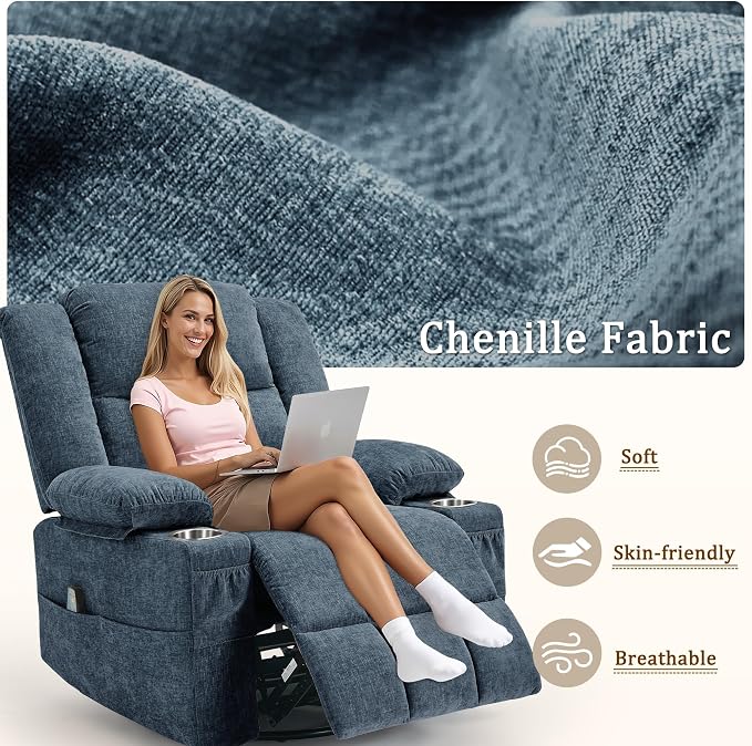 Korser 360° Swivel Rocker Recliner - Image 7