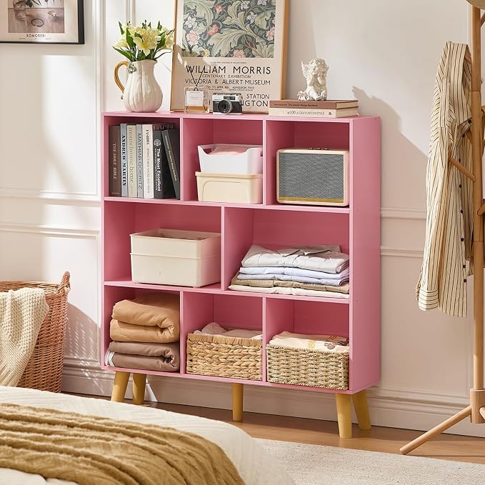 LEYAOYAO 8 Cube Bookshelf, 3 Tier Bookcase - Image 6