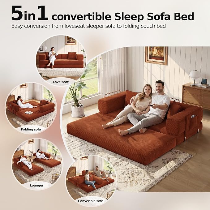 MoonSpeak 78.8''Sleeper Couch Bed - Image 8