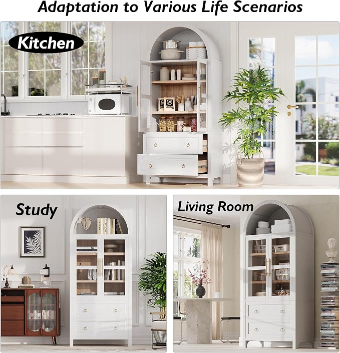 71" Arched Storage Cabinets - Image 9