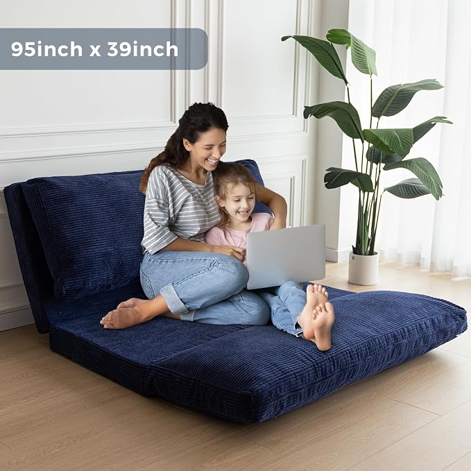 MAXYOYO Folding Sofa Bed, Extra Thick and Long Floor Sofa Convertible Sleeper - Image 9