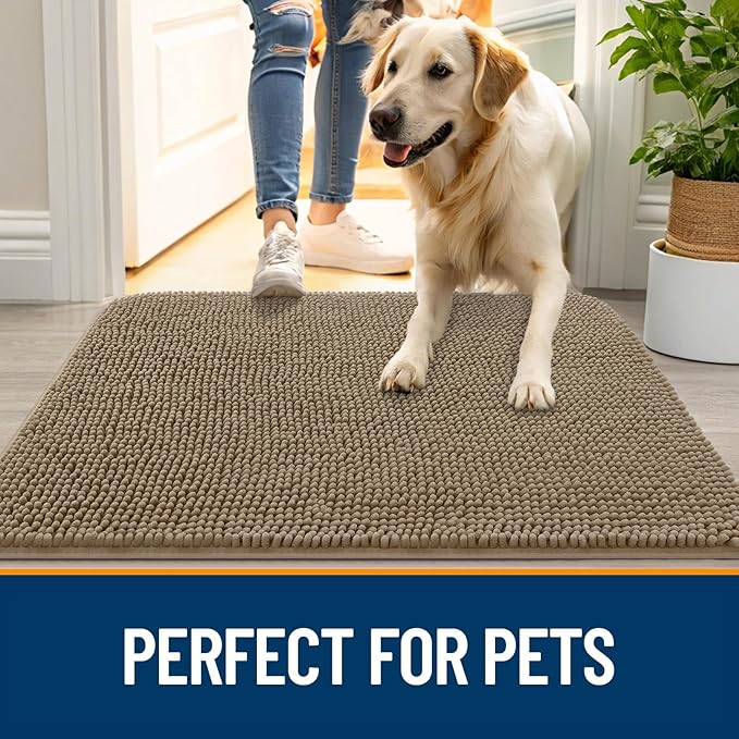 OLANLY Dog Door Mat for Muddy Paws 59x24, Absorbs Moisture and Dirt, Absorbent - Image 6