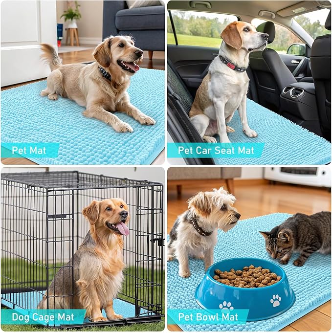 OLANLY Dog Door Mat for Muddy Paws 70x24, Absorbs Moisture and Dirt, Absorbent - Image 7