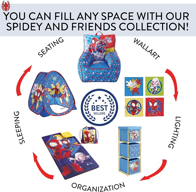 Marvel Spidey and His Amazing Friends 19” Frame Folding Toddler Saucer™ Chair - Image 7