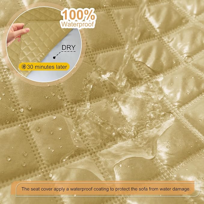 HDCAXKJ 100% Waterproof Reclining Sectional Couch Covers L Shape Recliner Sofa - Image 3