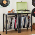 LELELINKY 2-Tier Bamboo Record Player Stand Set of 2 by LELELINKY