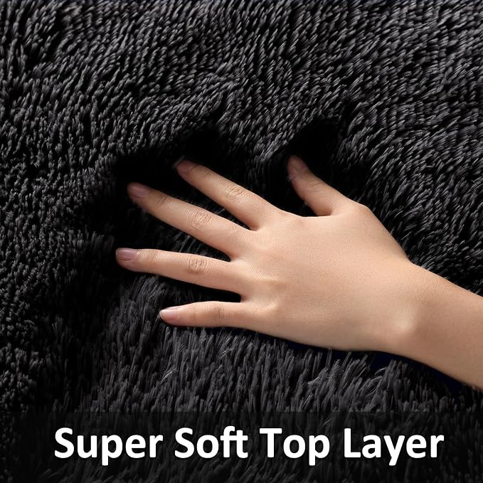 Ophanie Small Rug Washable Non Slip Throw Bedside Area Rugs, Fluffy Soft Mini - Image 3
