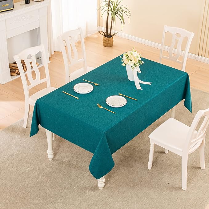 BALCONY & FALCON Rectangle Tablecloth Washable Wrinkle Resistant and Water - Image 5