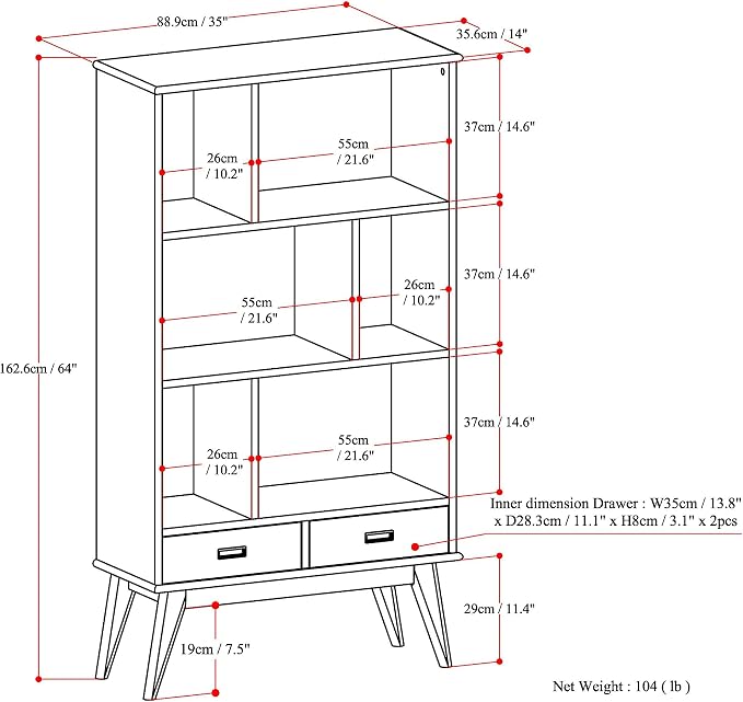 SIMPLIHOME Draper Bookcase - Image 11