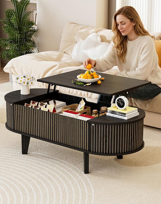 Oval Lift Top Coffee Table - Image 8