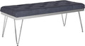 SAFAVIEH Home Collection – Marcella Navy Linen Tufted Upholstered Accent Bench by SAFAVIEH