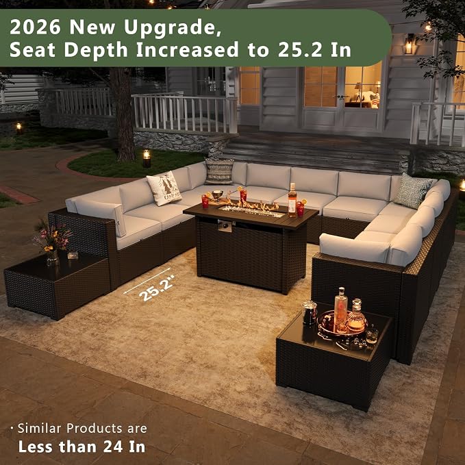 Aoxun 15 Piece Patio Furniture Set - Image 2