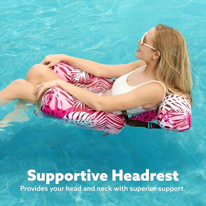 SLOOSH Inflatable Pool Floats Adult, 2 Packs Floating Lounge Chairs, Blow up - Image 6