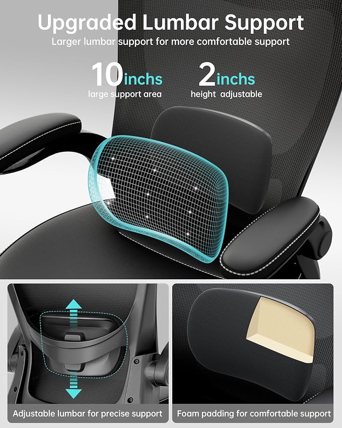 MUXX.STIL Office Chair, PU Leather Ergonomic Desk Chair - Image 4