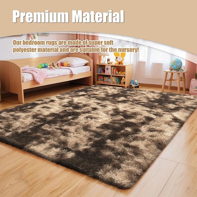 Shag Area Rug for Bedroom 4x6, Fluffy Area Rugs for Living Room, Soft Fuzzy Rug - Image 6