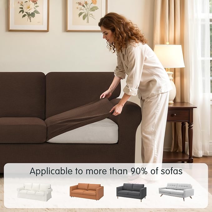 SUBRTEX 7 Pieces Stretch Sofa Slipcover, Couch Cover - Image 4