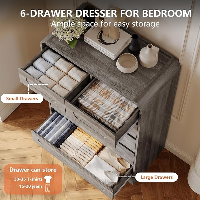 5 Piece Bedroom Sets, Modern Dresser and Nightstand Sets & Bookshelf - Image 3