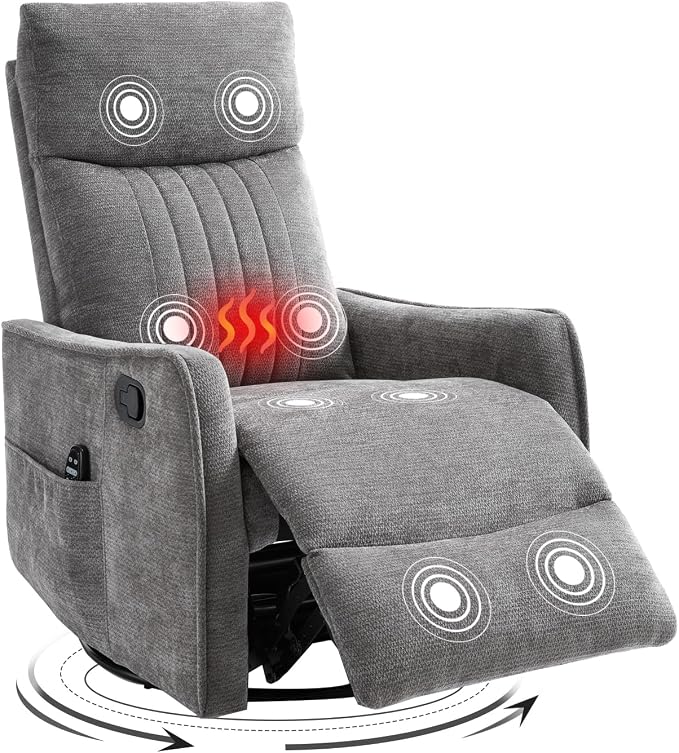 Trustyue Swivel Rocker Recliner Chair, 360° Swivel Recliner - Image 7
