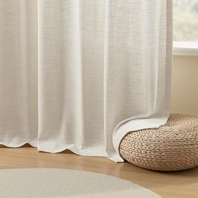 IVAPUPU 108 Inch Curtains Pinch Pleated Linen - Image 6