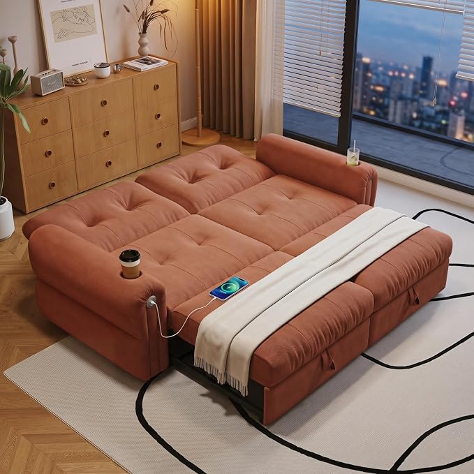 Convertible Couches, Queen Size Pull Out Sofa Bed - Image 11