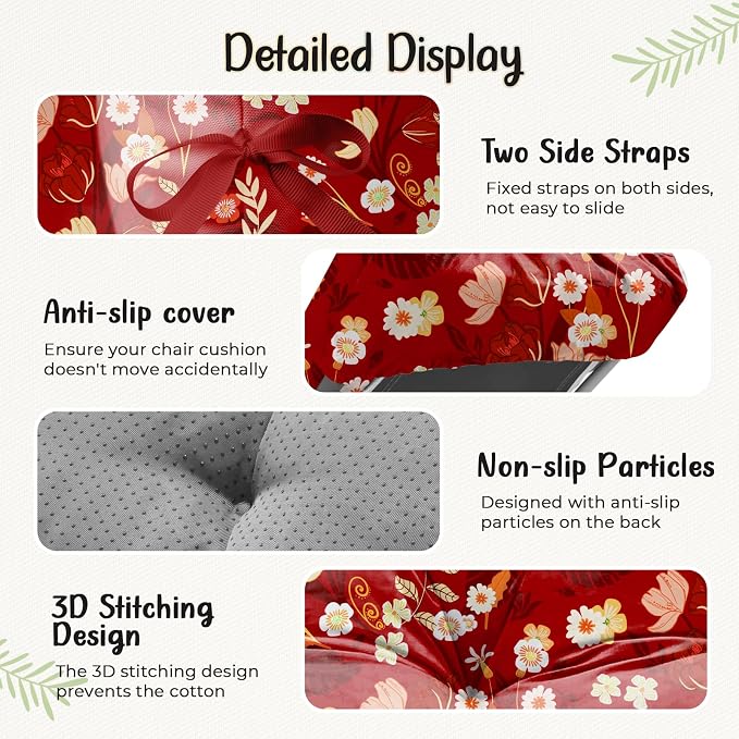 4 Pack Outdoor Chaise Lounge Chair Cushion 75.1 x 22.8 x 4.7 Inches 100% - Image 5