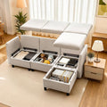 VEVOR Modular Sectional Sofa, 3-Seater Modular Sofa by VEVOR